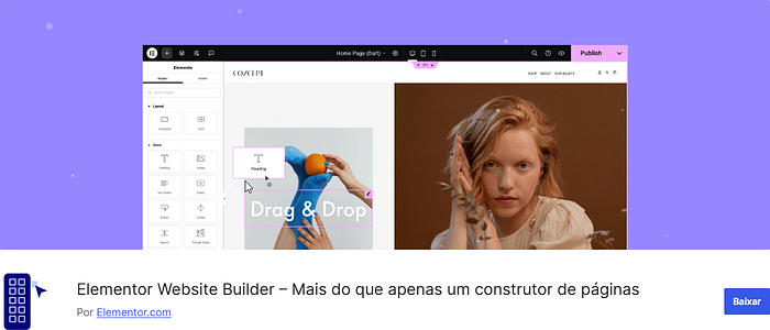 Plugin Elementor do WordPress